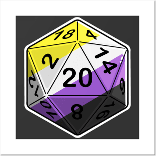 Nonbinary Pride d20 Posters and Art